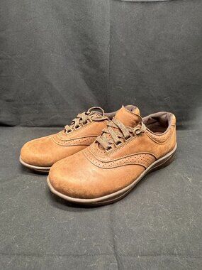 SAS Walk Easy Lace Up Walking Shoes in chocolate nubuck leather Size 8